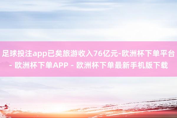 足球投注app已矣旅游收入76亿元-欧洲杯下单平台- 欧洲杯下单APP - 欧洲杯下单最新手机版下载