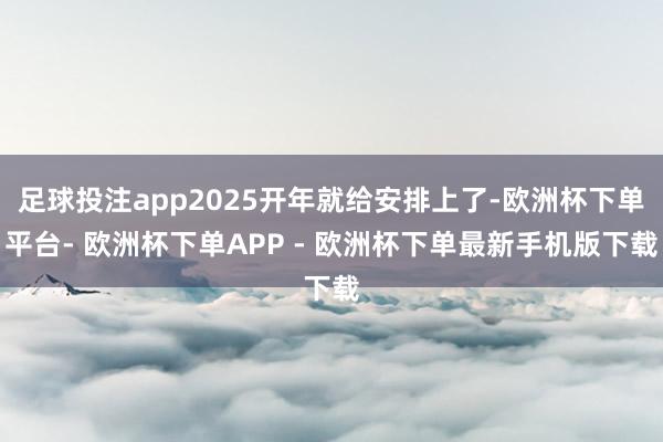 足球投注app2025开年就给安排上了-欧洲杯下单平台- 欧洲杯下单APP - 欧洲杯下单最新手机版下载