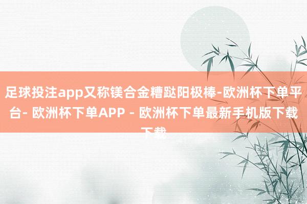 足球投注app又称镁合金糟跶阳极棒-欧洲杯下单平台- 欧洲杯下单APP - 欧洲杯下单最新手机版下载