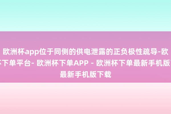 欧洲杯app位于同侧的供电泄露的正负极性疏导-欧洲杯下单平台- 欧洲杯下单APP - 欧洲杯下单最新手机版下载